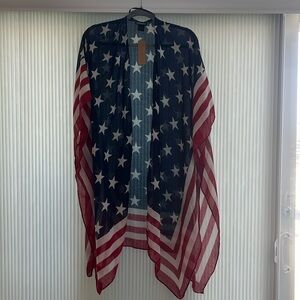 Sheer Patriotic Coverup NWT by Steve Madden. One Size From smoke free home.